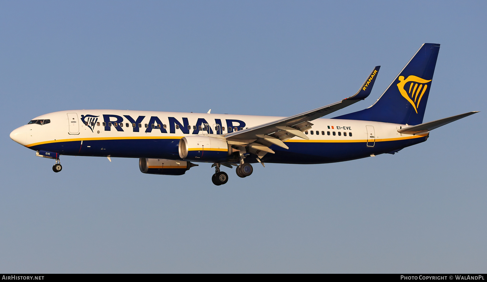 Aircraft Photo of EI-EVE | Boeing 737-8AS | Ryanair | AirHistory.net #536879
