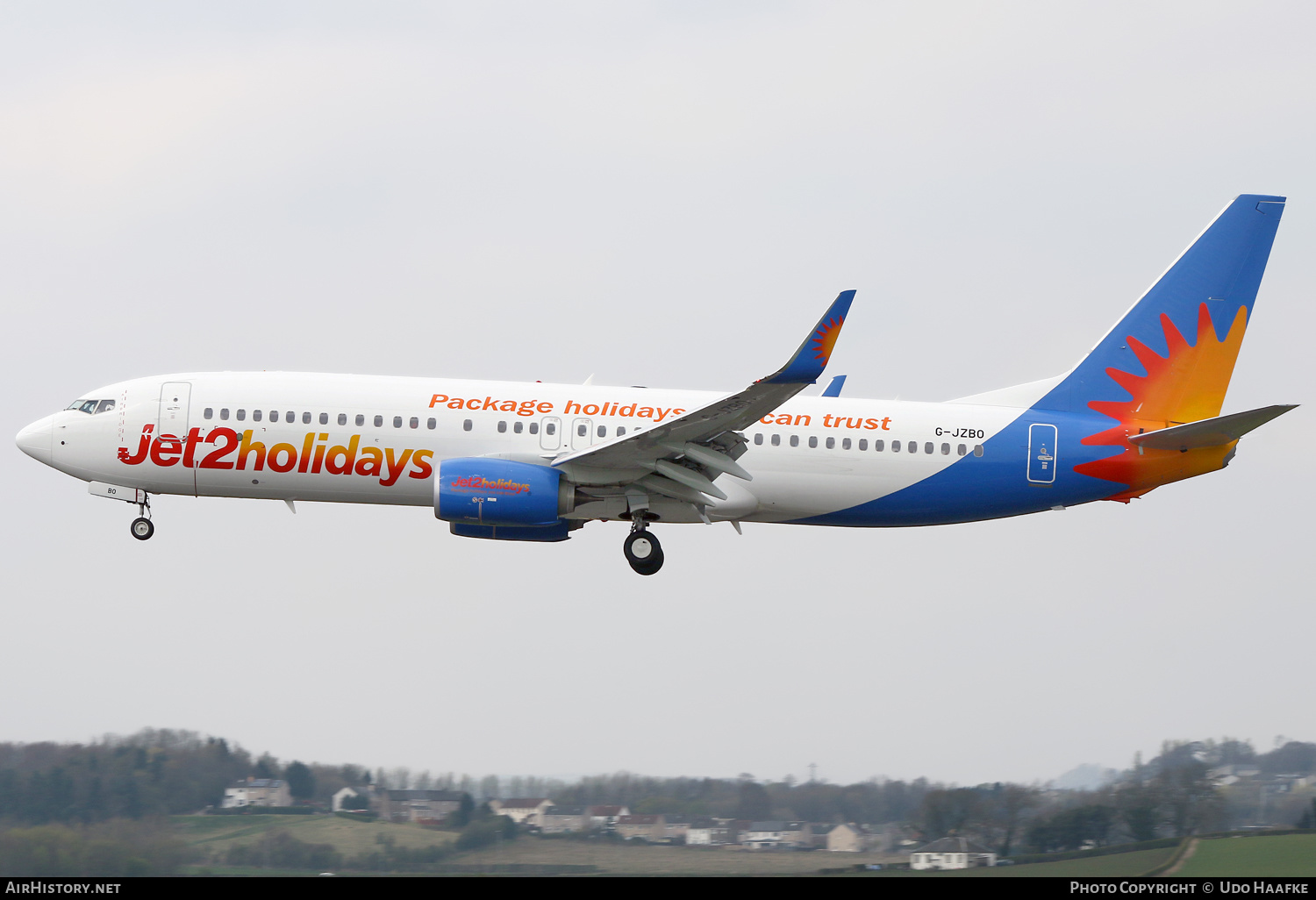 Aircraft Photo of G-JZBO | Boeing 737-800 | Jet2 Holidays | AirHistory.net #536960