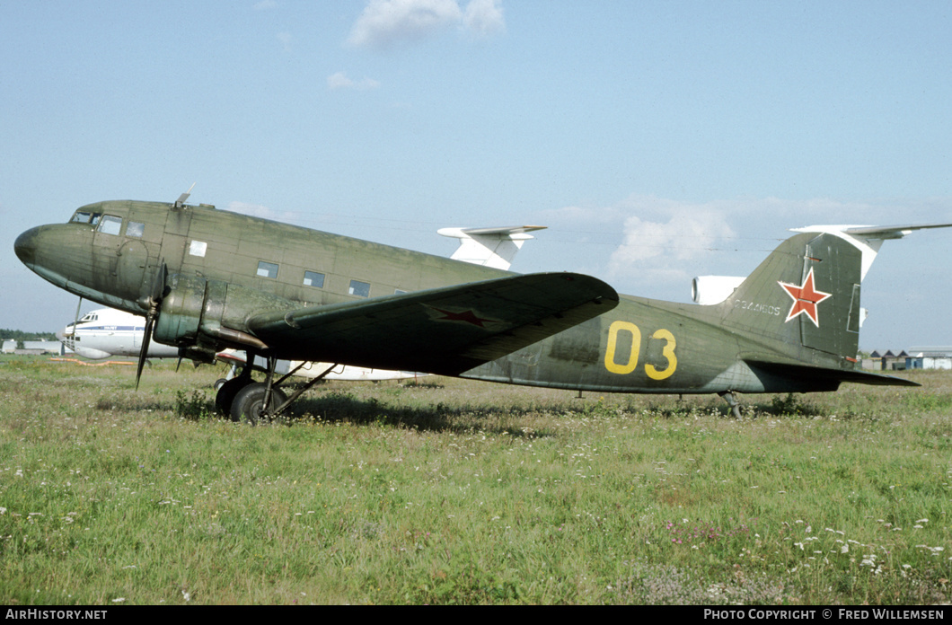 Aircraft Photo of 03 yellow | Lisunov Li-2T | Russia - Air Force | AirHistory.net #536978
