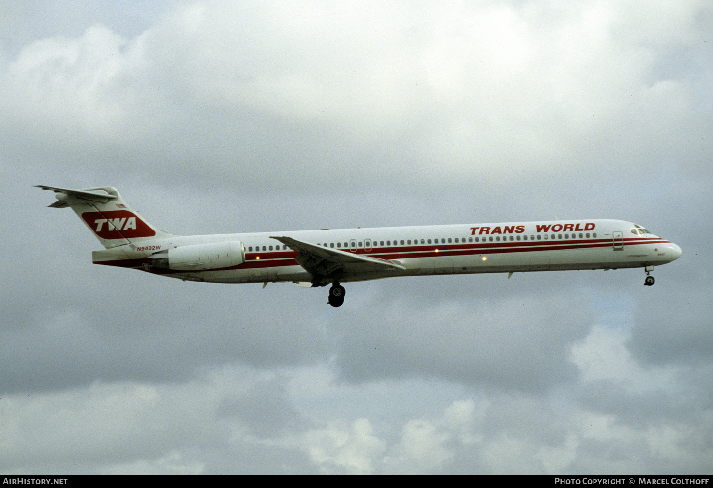 Aircraft Photo of N9402W | McDonnell Douglas MD-83 (DC-9-83) | Trans World Airlines - TWA | AirHistory.net #537175