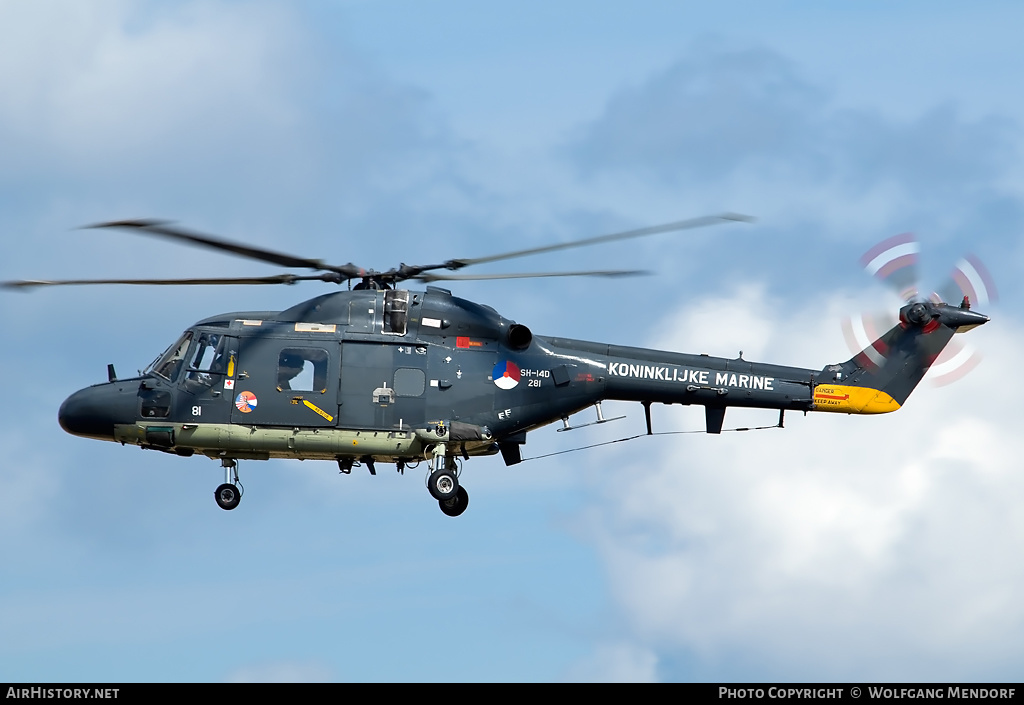 Aircraft Photo of 281 | Westland SH-14D Lynx (WG-13) | Netherlands - Navy | AirHistory.net #537327