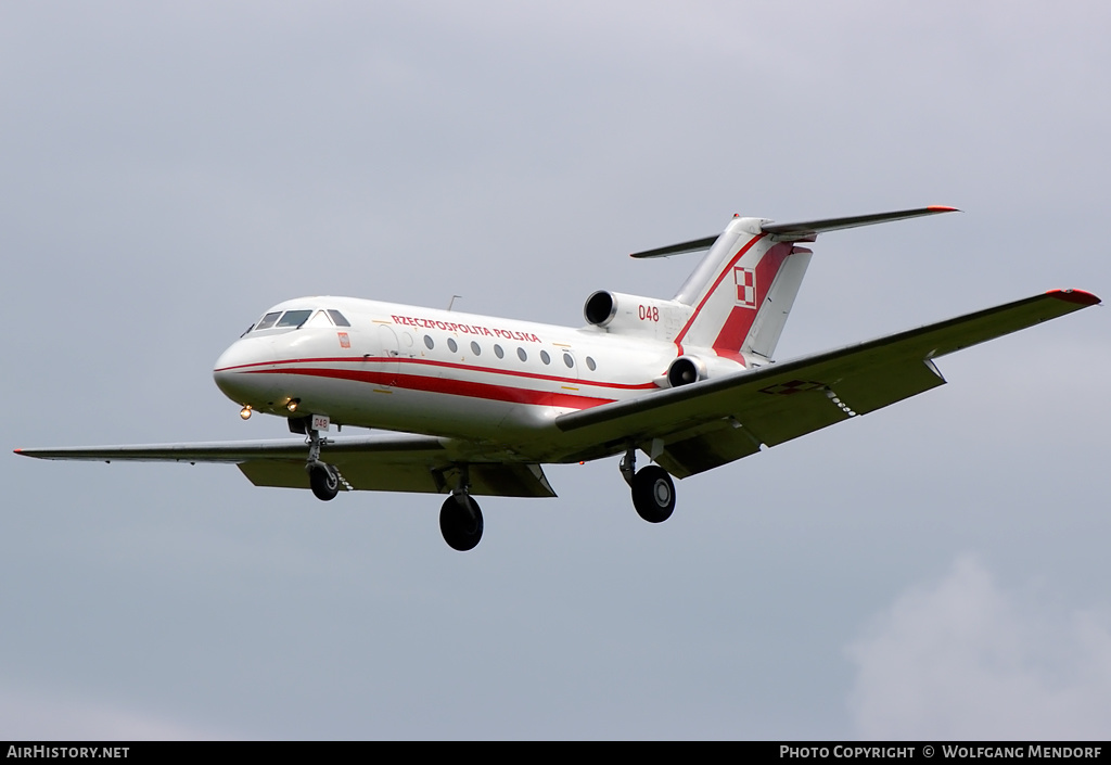 Aircraft Photo of 048 | Yakovlev Yak-40 | Poland - Air Force | AirHistory.net #537371