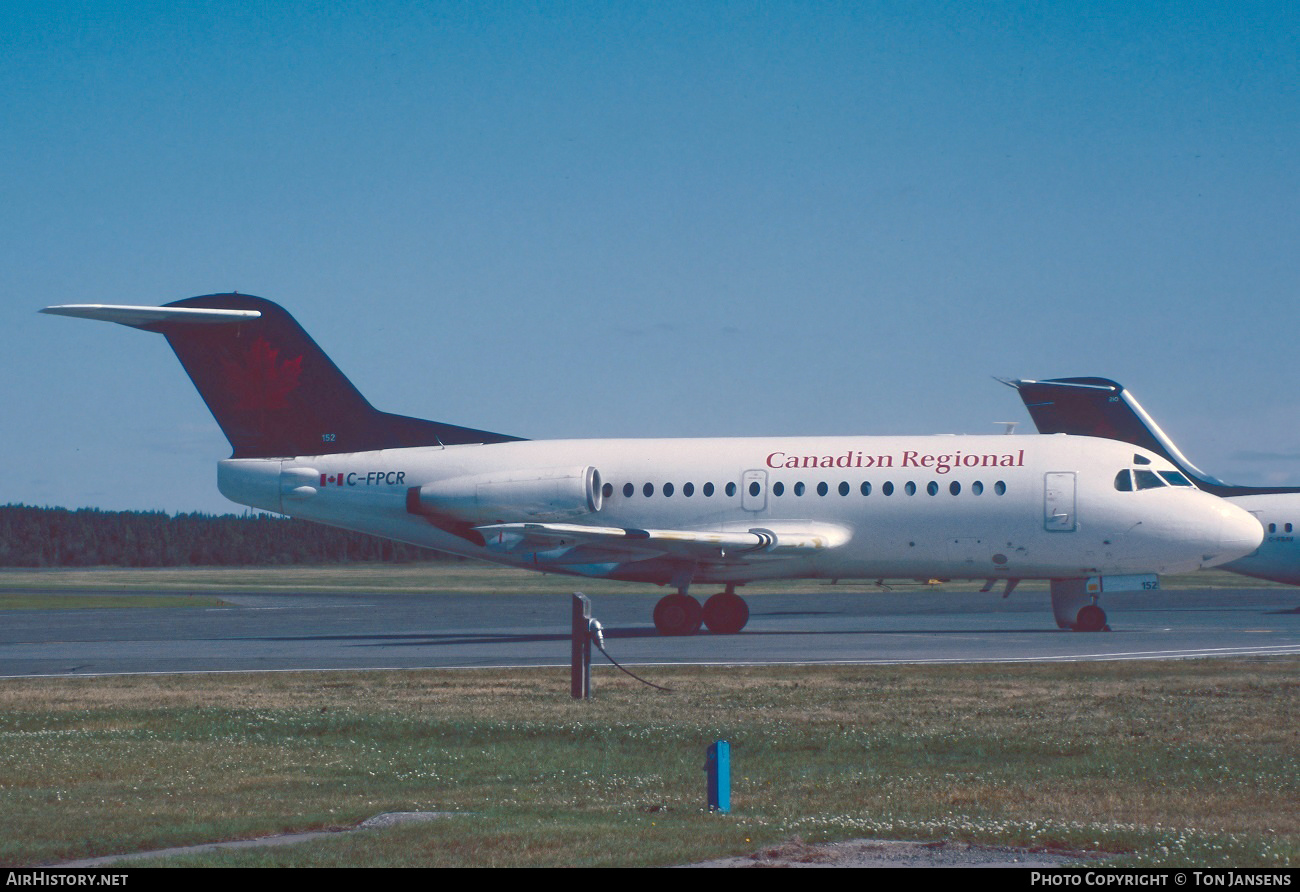 Aircraft Photo of C-FPCR | Fokker F28-1000 Fellowship | Canadian Regional Airlines | AirHistory.net #537374