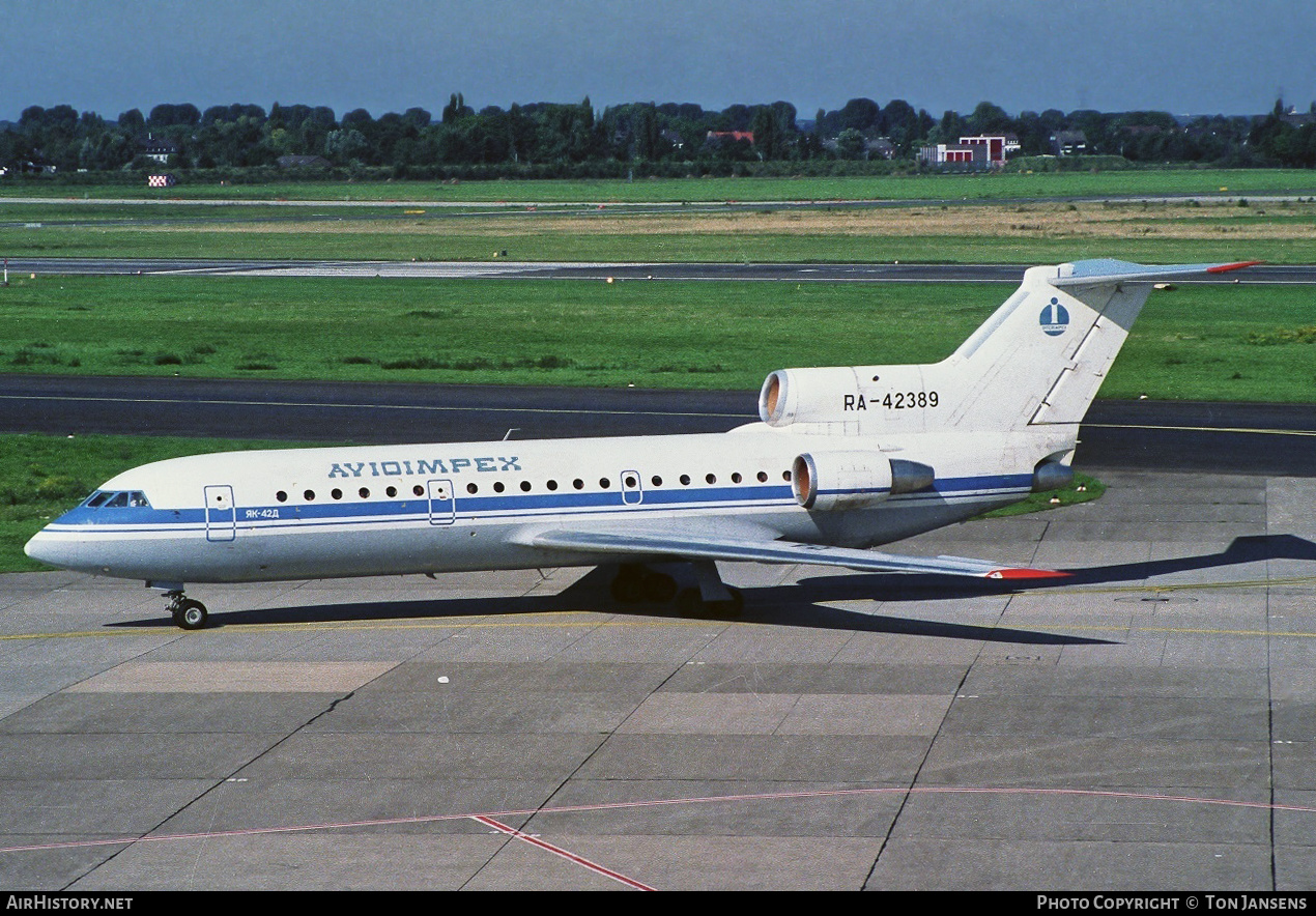 Aircraft Photo of RA-42389 | Yakovlev Yak-42D | Avioimpex | AirHistory.net #537380