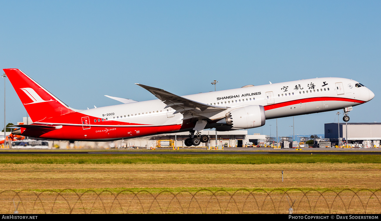 Aircraft Photo of B-20CD | Boeing 787-9 Dreamliner | Shanghai Airlines | AirHistory.net #537442