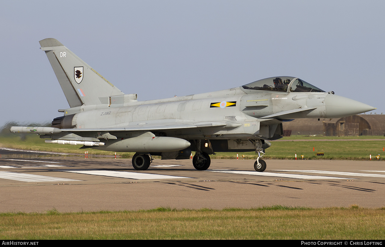 Aircraft Photo of ZJ912 | Eurofighter EF-2000 Typhoon FGR4 | UK - Air Force | AirHistory.net #537451