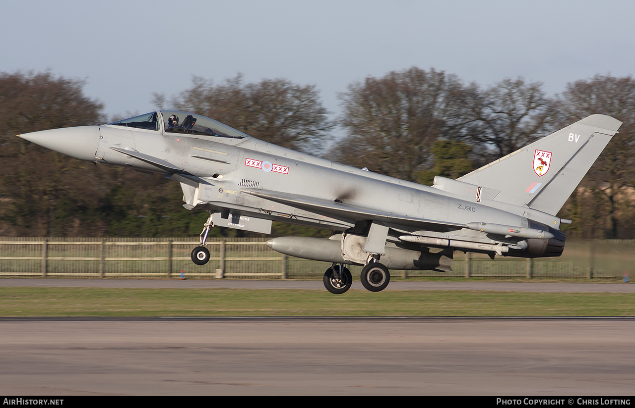 Aircraft Photo of ZJ910 | Eurofighter EF-2000 Typhoon F2 | UK - Air Force | AirHistory.net #537453