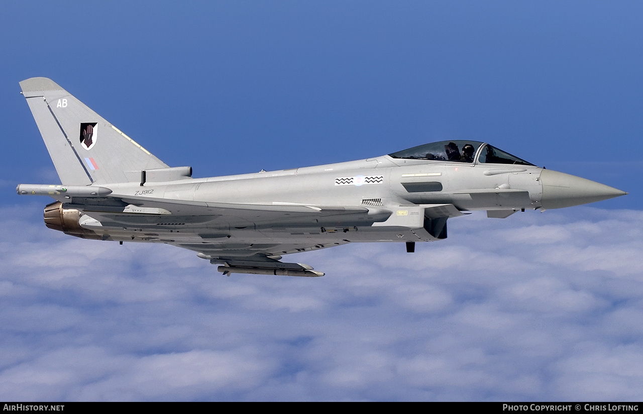 Aircraft Photo of ZJ912 | Eurofighter EF-2000 Typhoon F2 | UK - Air Force | AirHistory.net #537454
