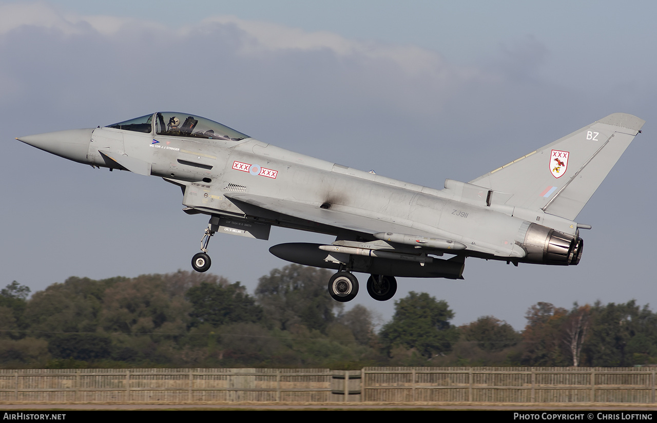 Aircraft Photo of ZJ911 | Eurofighter EF-2000 Typhoon F2 | UK - Air Force | AirHistory.net #537460