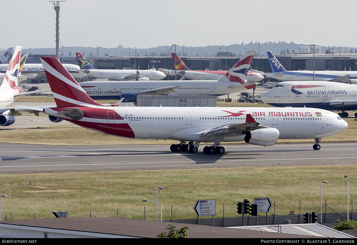 Aircraft Photo of 3B-NBI | Airbus A340-313E | Air Mauritius | AirHistory.net #537461