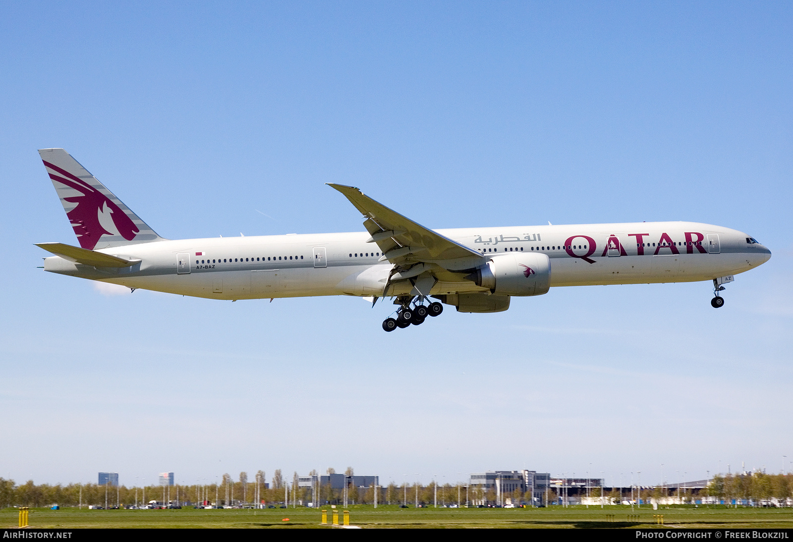 Aircraft Photo of A7-BAZ | Boeing 777-3DZ/ER | Qatar Airways | AirHistory.net #537530
