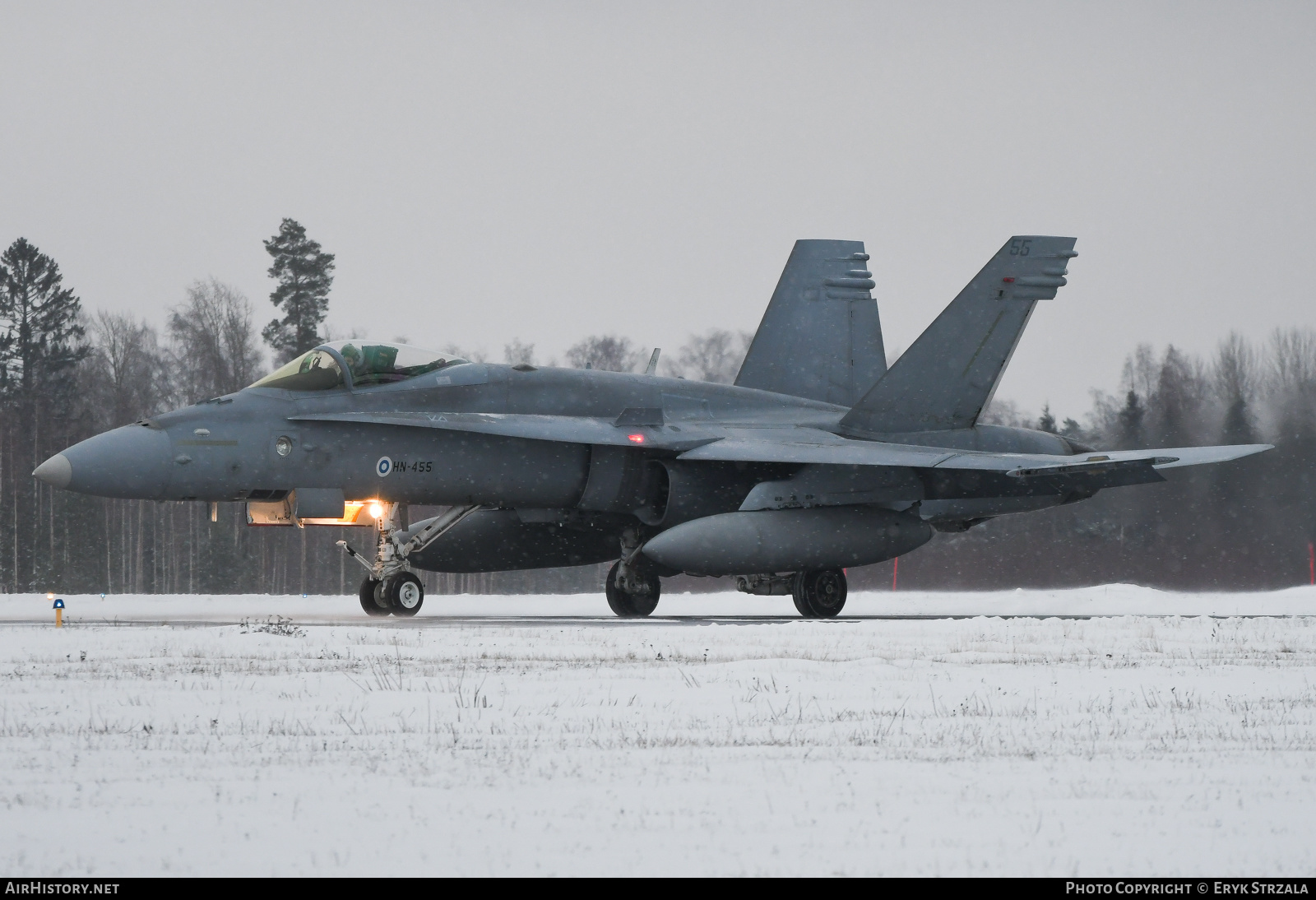 Aircraft Photo of HN-455 / 55 | McDonnell Douglas F/A-18C Hornet | Finland - Air Force | AirHistory.net #537532