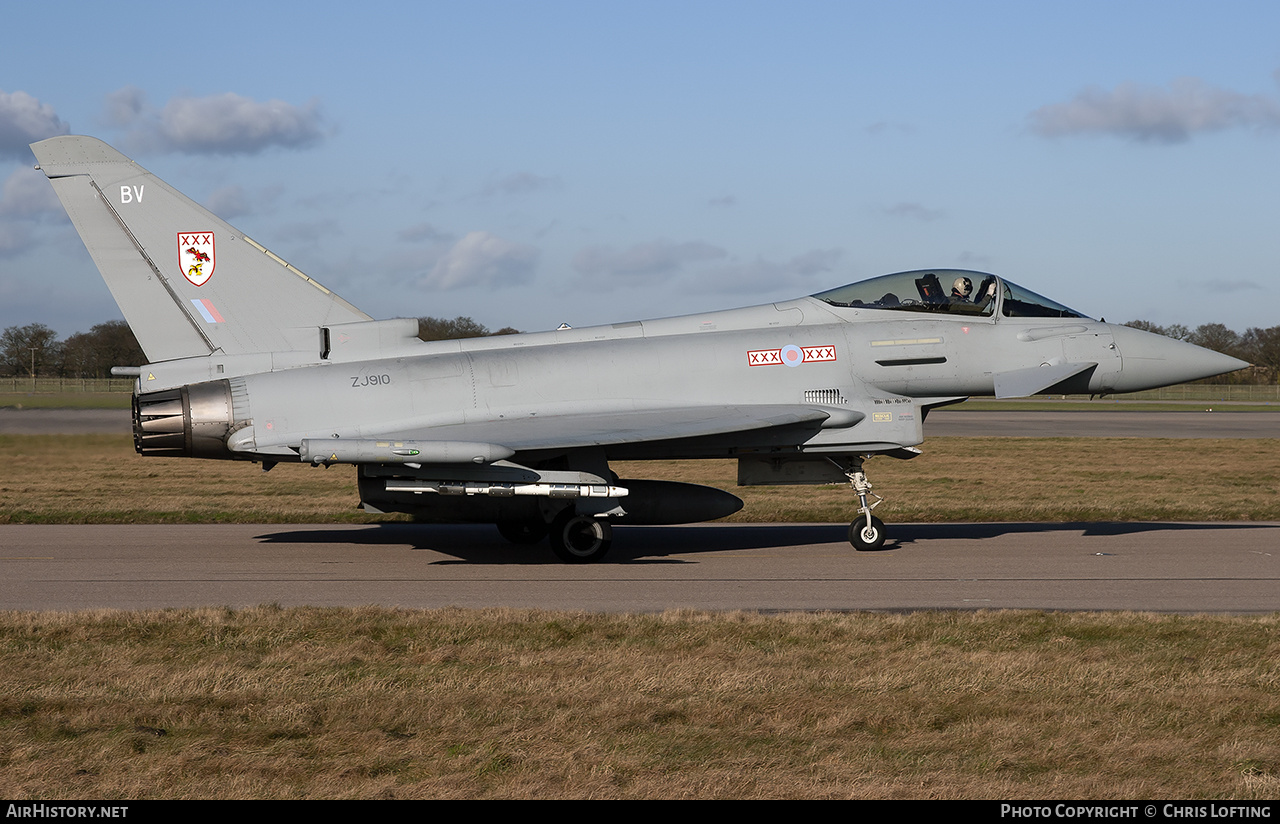 Aircraft Photo of ZJ910 | Eurofighter EF-2000 Typhoon F2 | UK - Air Force | AirHistory.net #537548