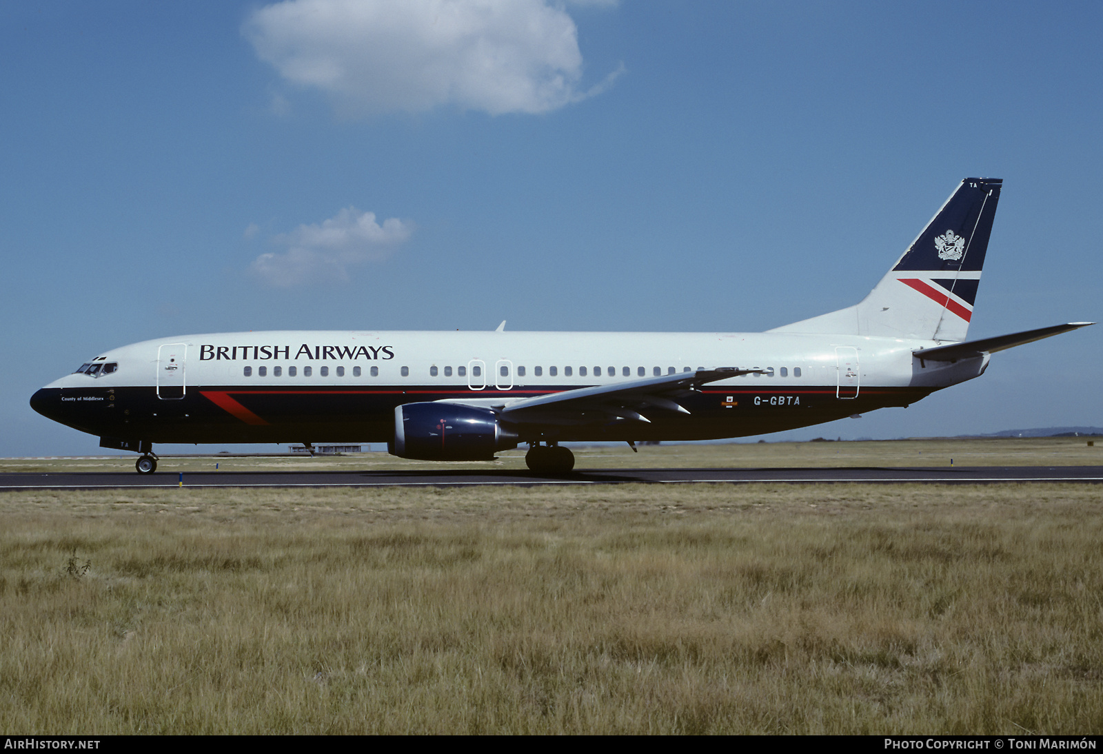 Aircraft Photo of G-GBTA | Boeing 737-436 | British Airways | AirHistory.net #537578