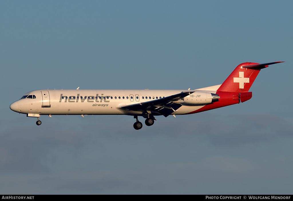 Aircraft Photo of HB-JVF | Fokker 100 (F28-0100) | Helvetic Airways | AirHistory.net #537624