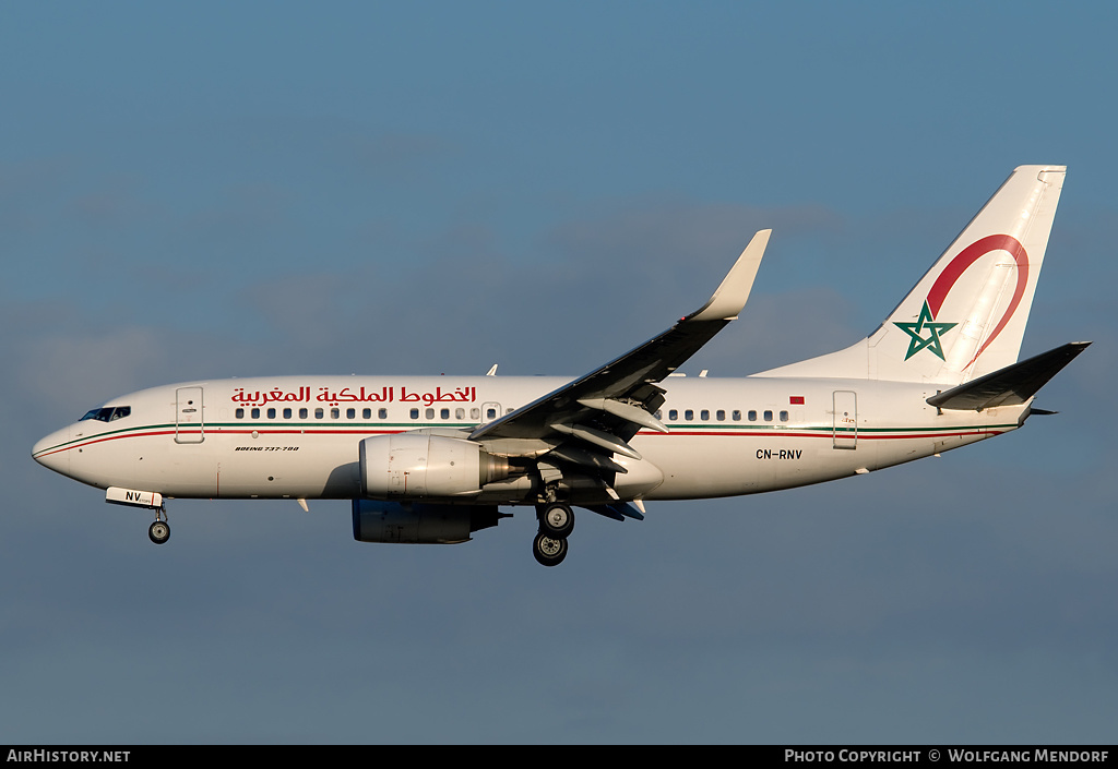 Aircraft Photo of CN-RNV | Boeing 737-7B6 | Royal Air Maroc - RAM | AirHistory.net #537645