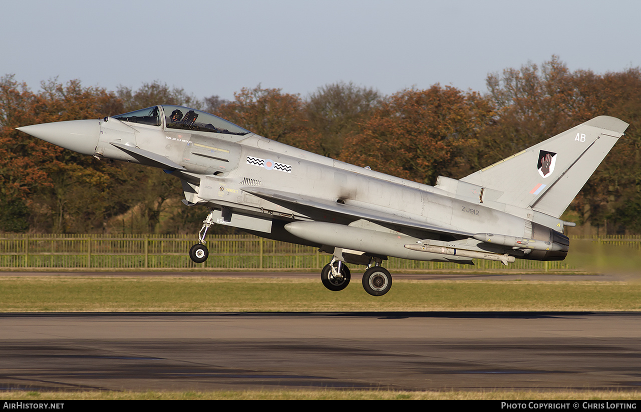 Aircraft Photo of ZJ912 | Eurofighter EF-2000 Typhoon FGR4 | UK - Air Force | AirHistory.net #537655