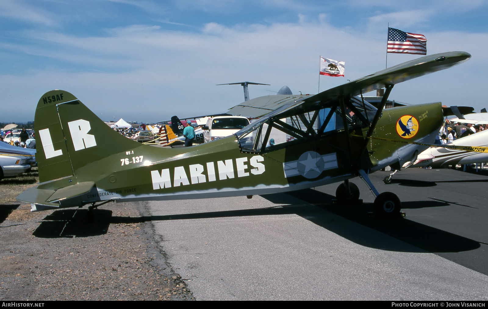 Aircraft Photo of N59AF | Stinson OY-1 Sentinel | Confederate Air Force | USA - Marines | AirHistory.net #537705