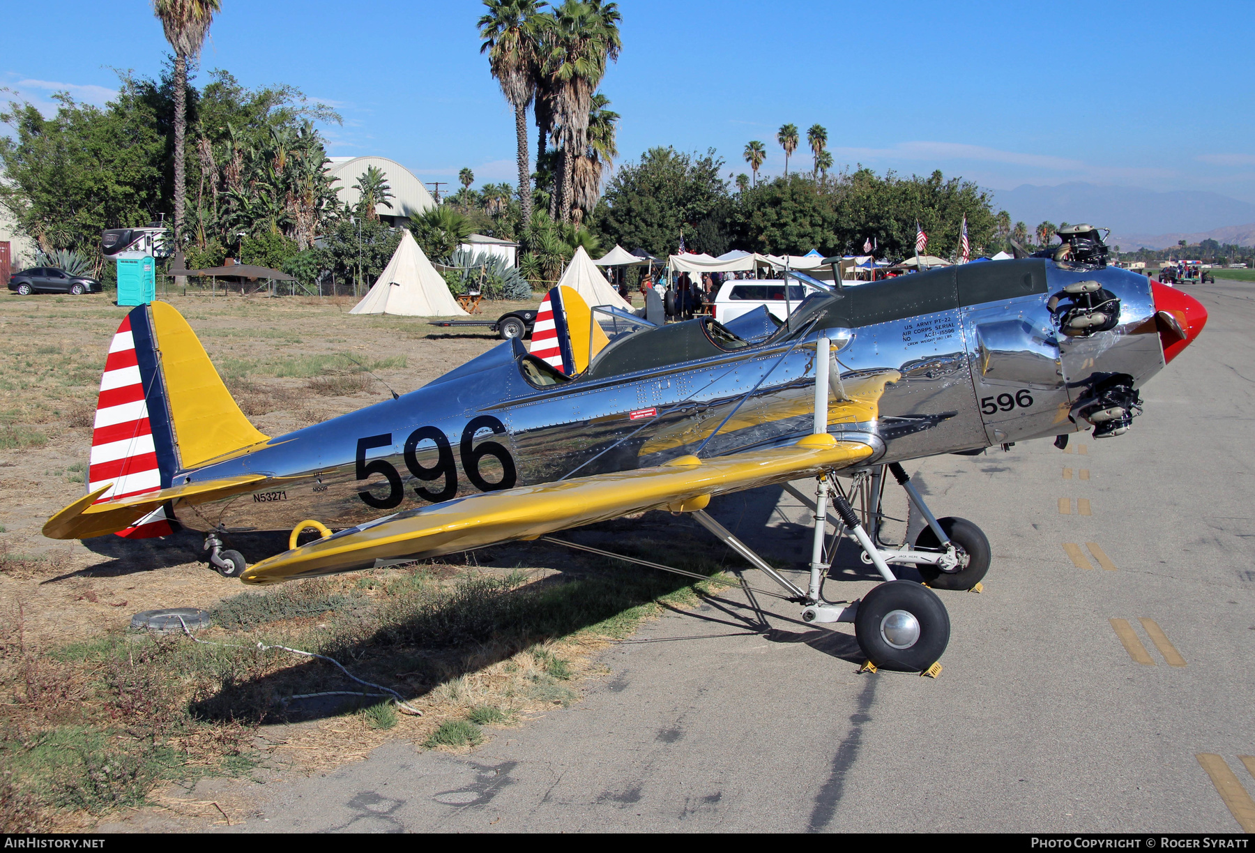 Aircraft Photo of N53271 / 41-15596 | Ryan PT-22 Recruit (ST3KR) | USA - Air Force | AirHistory.net #537780