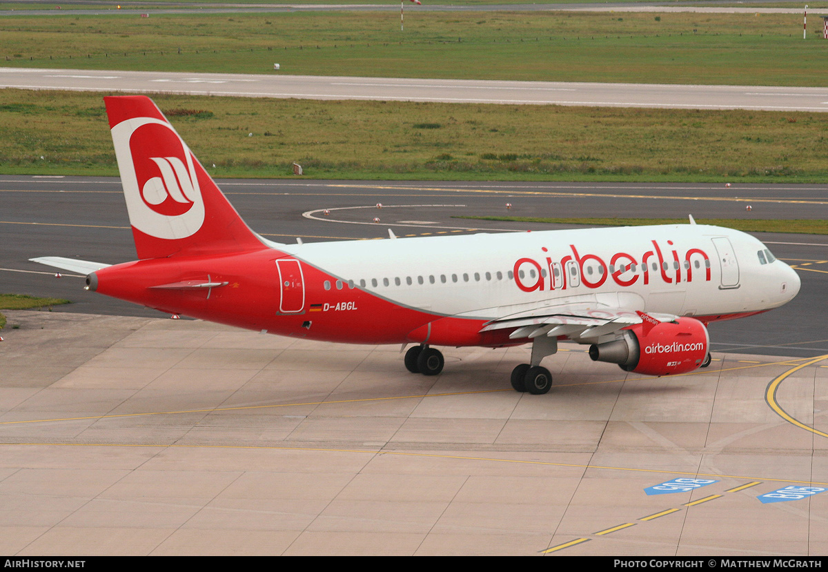 Aircraft Photo of D-ABGL | Airbus A319-112 | Air Berlin | AirHistory.net #537815