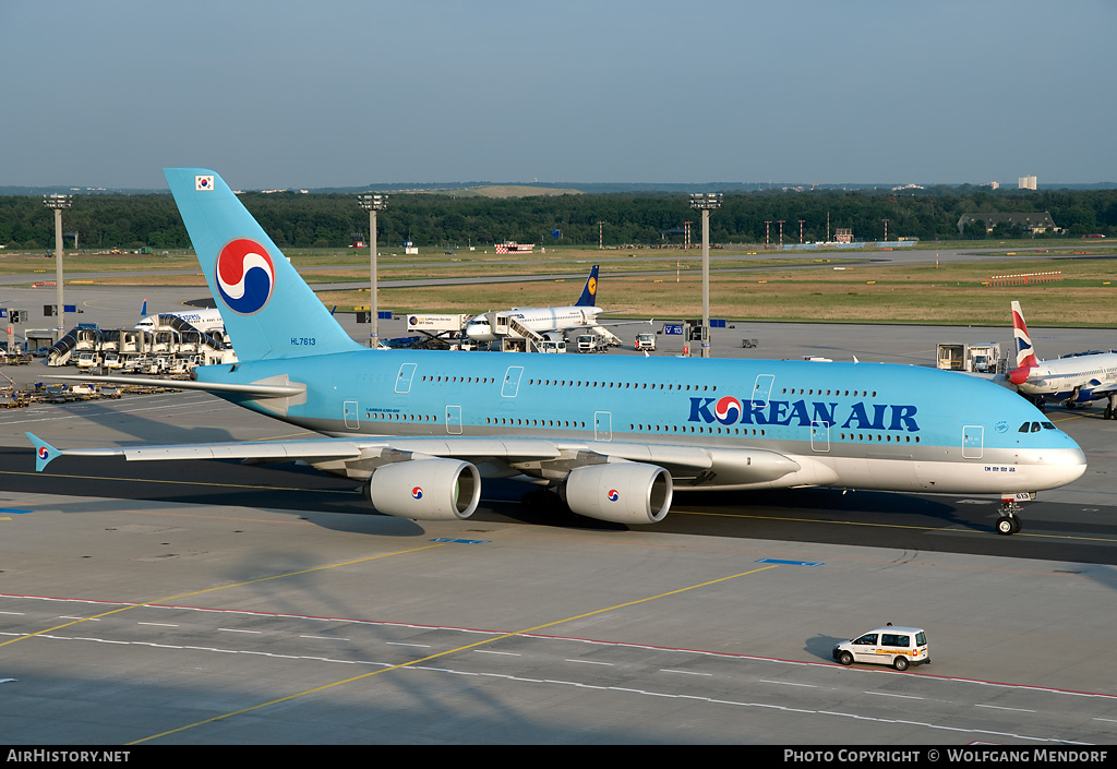 Aircraft Photo of HL7613 | Airbus A380-861 | Korean Air | AirHistory.net #537835