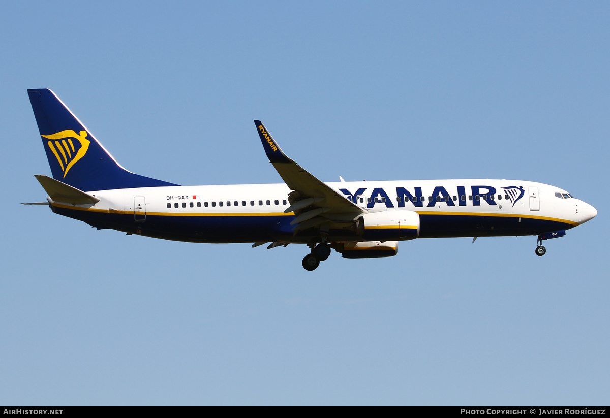 Aircraft Photo of 9H-QAY | Boeing 737-8AS | Ryanair | AirHistory.net #537836