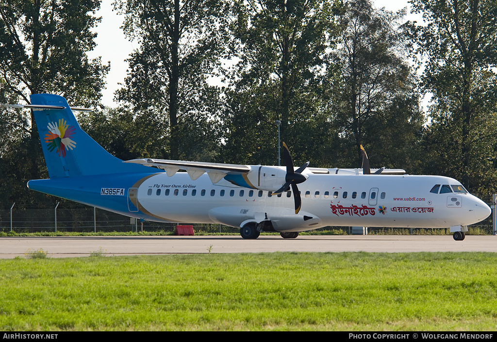 Aircraft Photo of N385FA | ATR ATR-72-212 | United Airways | AirHistory.net #538012