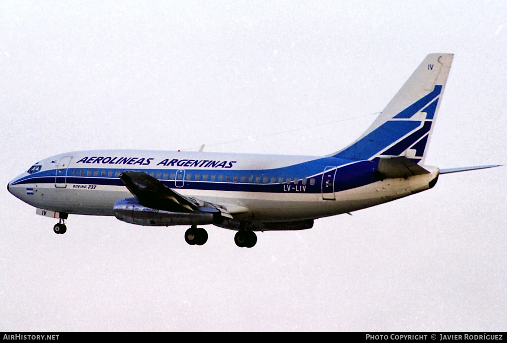 Aircraft Photo of LV-LIV | Boeing 737-287/Adv | Aerolíneas Argentinas | AirHistory.net #538062