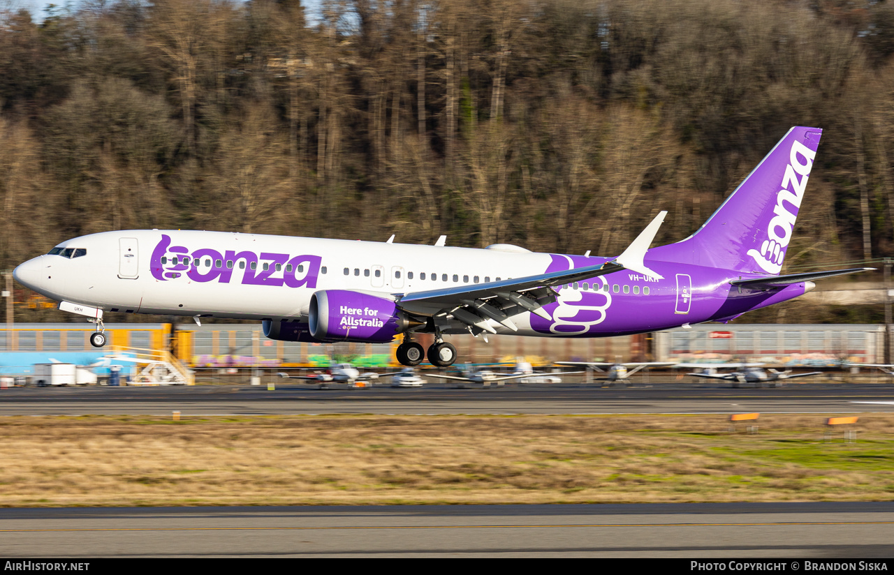 Aircraft Photo of VH-UKH | Boeing 737-8 Max 8 | Bonza Aviation | AirHistory.net #538128