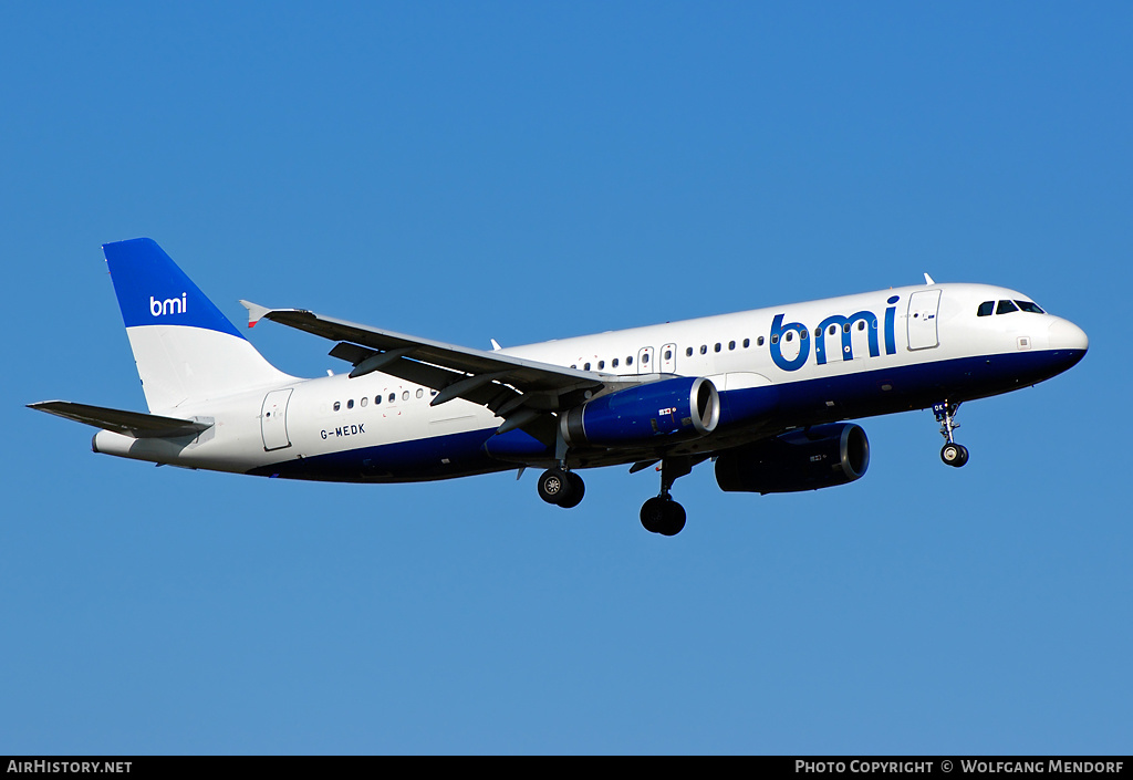 Aircraft Photo of G-MEDK | Airbus A320-232 | BMI - British Midland International | AirHistory.net #538135