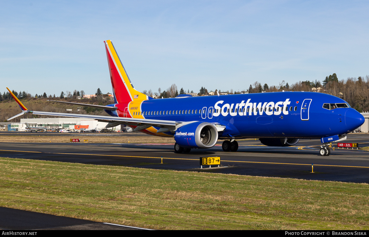 Aircraft Photo of N8836Q | Boeing 737-8 Max 8 | Southwest Airlines | AirHistory.net #538140