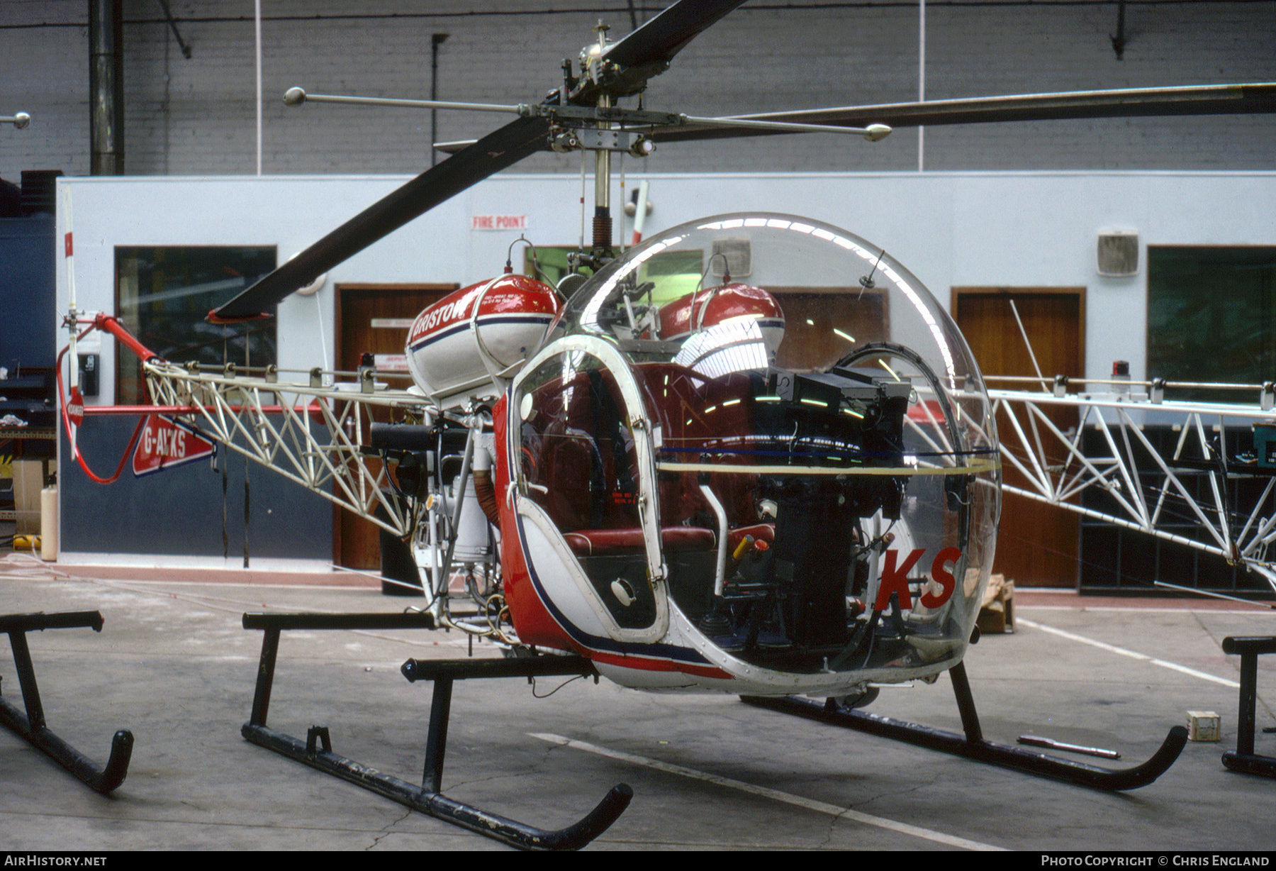 Aircraft Photo of G-AVKS | Bell 47G-2 | Bristow Helicopters | AirHistory.net #538237
