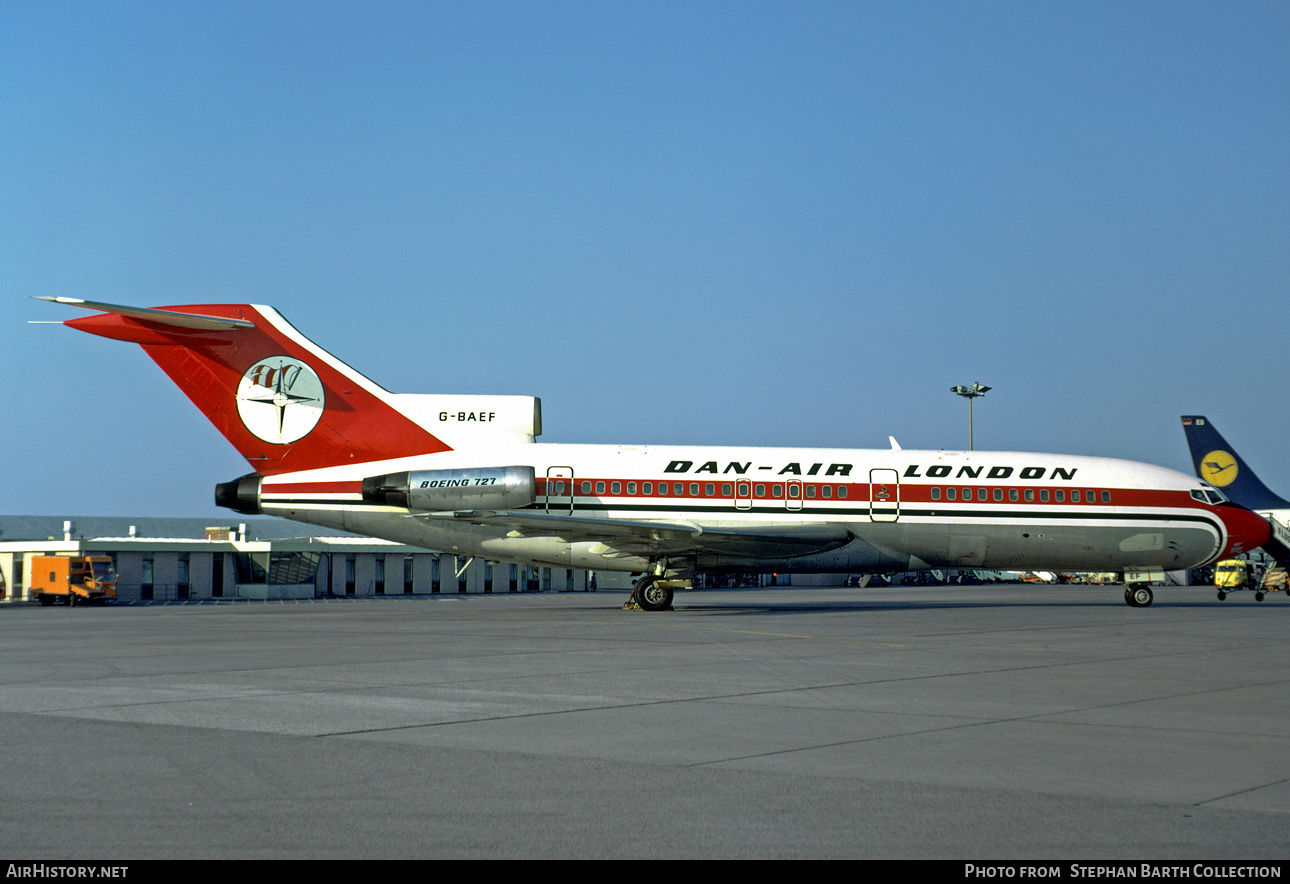 Aircraft Photo of G-BAEF | Boeing 727-46 | Dan-Air London | AirHistory.net #538287