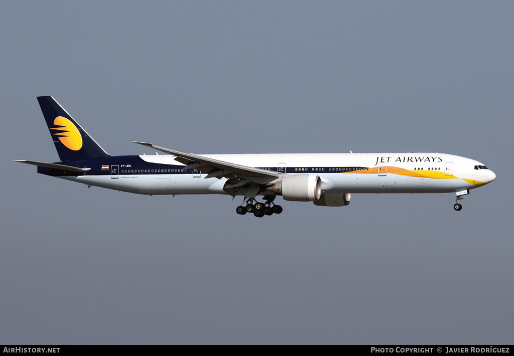 Aircraft Photo of VT-JEQ | Boeing 777-35R/ER | Jet Airways | AirHistory.net #538297