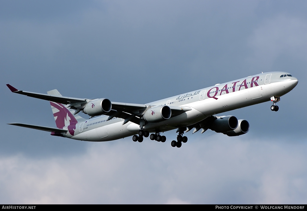 Aircraft Photo of A7-AGA | Airbus A340-642 | Qatar Airways | AirHistory.net #538306