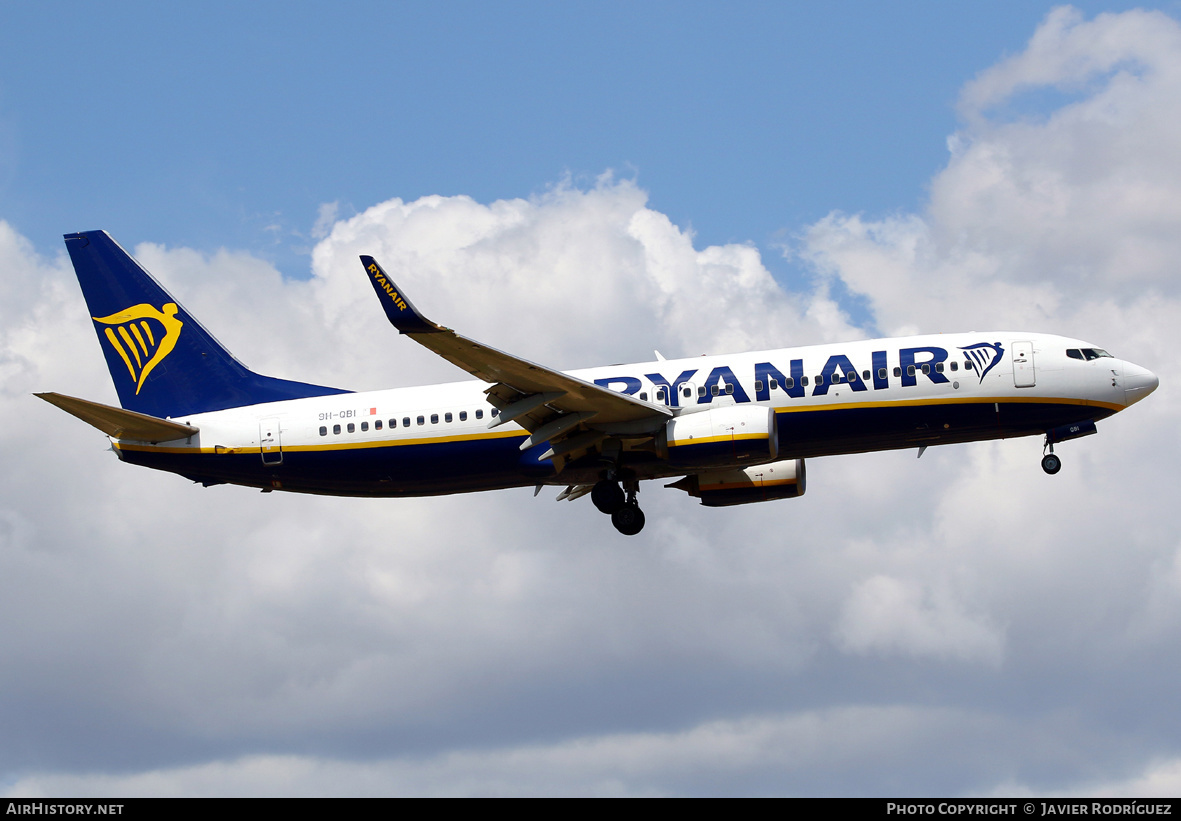 Aircraft Photo of 9H-QBI | Boeing 737-8AS | Ryanair | AirHistory.net #538324