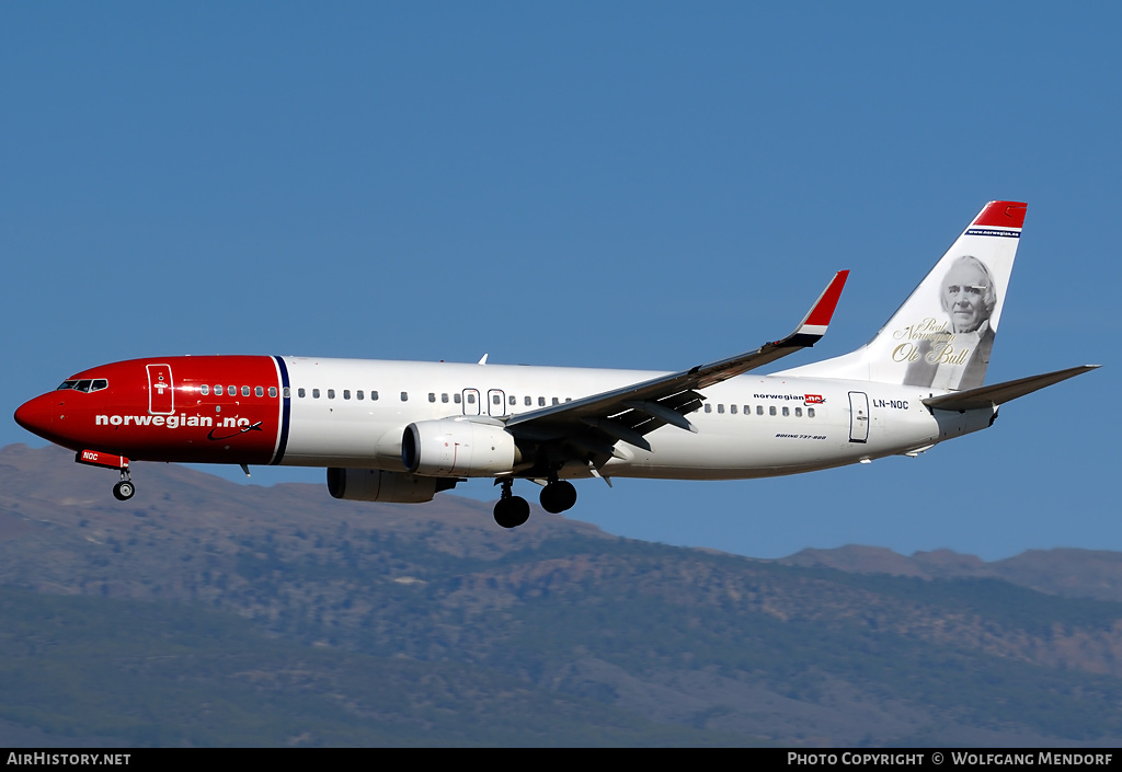 Aircraft Photo of LN-NOC | Boeing 737-81Q | Norwegian | AirHistory.net #538373