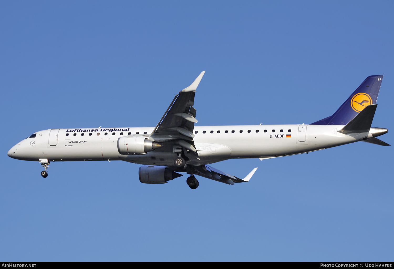 Aircraft Photo of D-AEBF | Embraer 195LR (ERJ-190-200LR) | Lufthansa Regional | AirHistory.net #538446