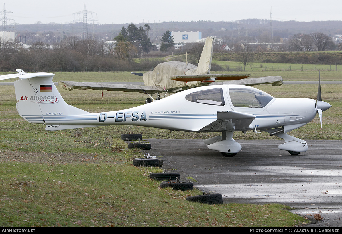 Aircraft Photo of D-EFSA | Diamond DA40D Diamond Star TDI | Air Alliance Flight Centre | AirHistory.net #538455