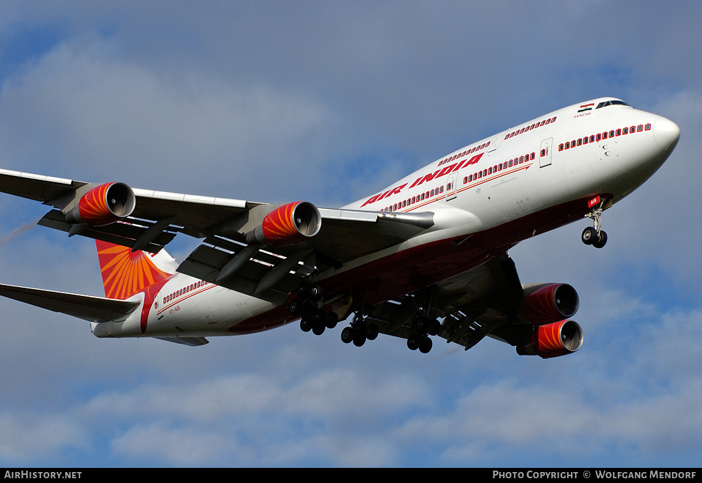 Aircraft Photo of VT-AIS | Boeing 747-4H6 | Air India | AirHistory.net #538475