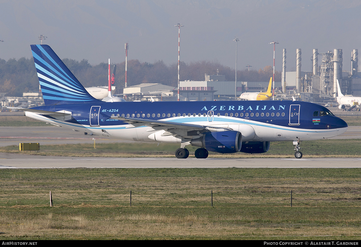 Aircraft Photo of 4K-AZ04 | Airbus A319-111 | Azerbaijan Airlines - AZAL - AHY | AirHistory.net #538522