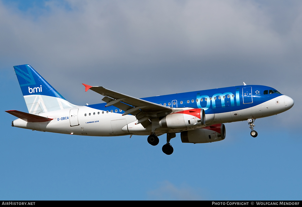 Aircraft Photo of G-DBCA | Airbus A319-131 | BMI - British Midland International | AirHistory.net #538636