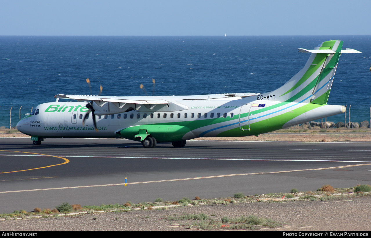 Aircraft Photo of EC-MYT | ATR ATR-72-600 (ATR-72-212A) | Binter Canarias | AirHistory.net #538639