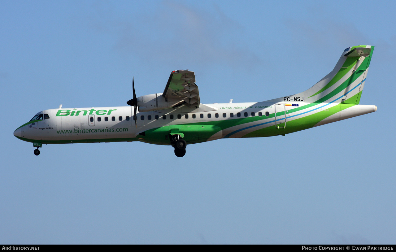 Aircraft Photo of EC-MSJ | ATR ATR-72-600 (ATR-72-212A) | Binter Canarias | AirHistory.net #538641