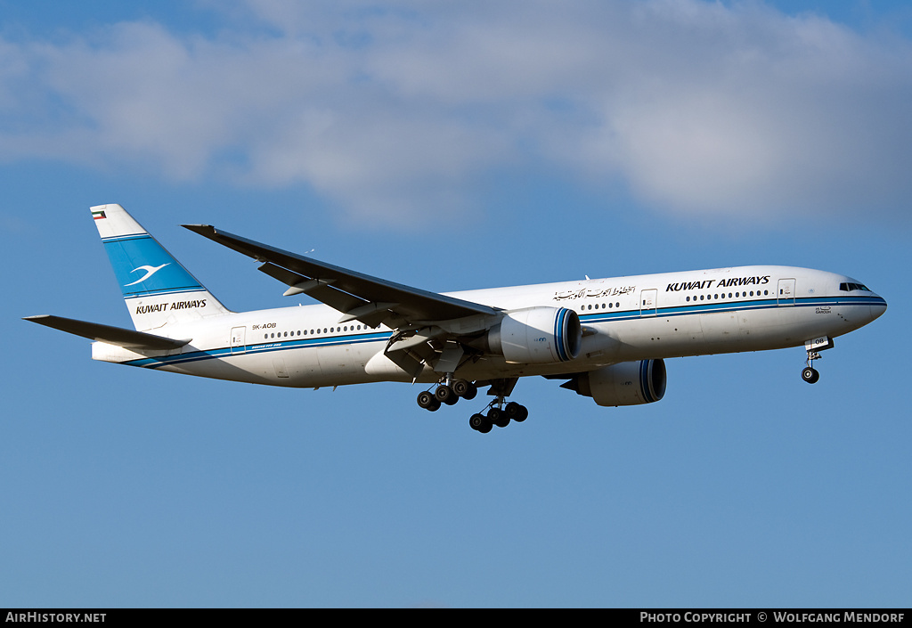 Aircraft Photo of 9K-AOB | Boeing 777-269/ER | Kuwait Airways | AirHistory.net #538658