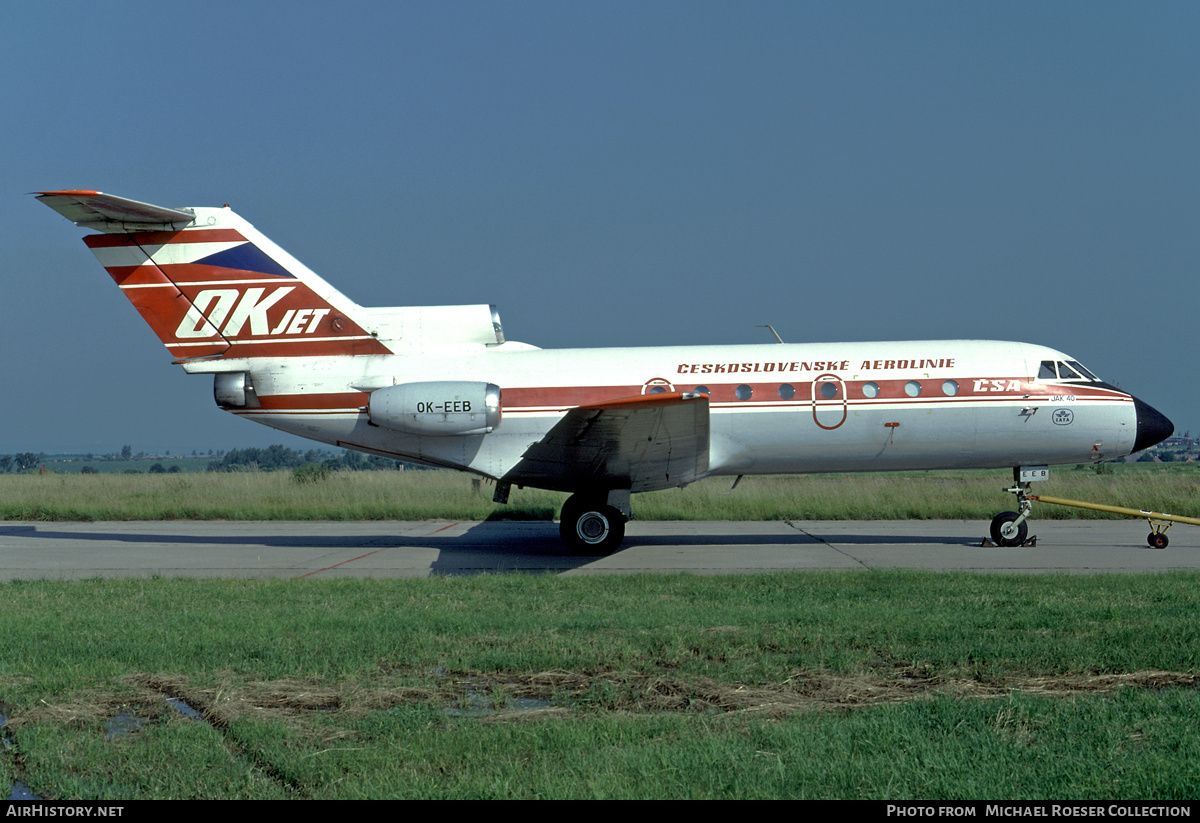 Aircraft Photo of OK-EEB | Yakovlev Yak-40 | ČSA - Československé Aerolinie - Czechoslovak Airlines | AirHistory.net #538676