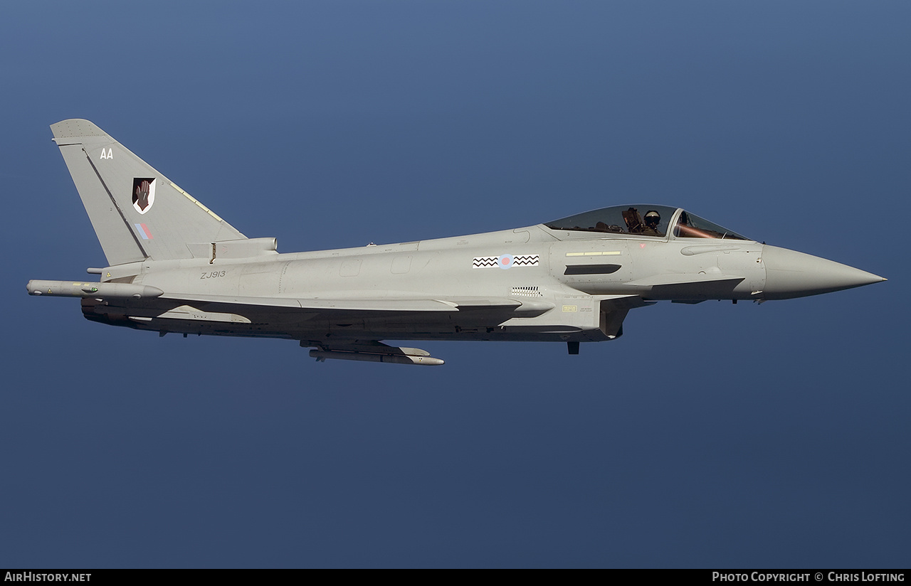 Aircraft Photo of ZJ913 | Eurofighter EF-2000 Typhoon F2 | UK - Air Force | AirHistory.net #538744