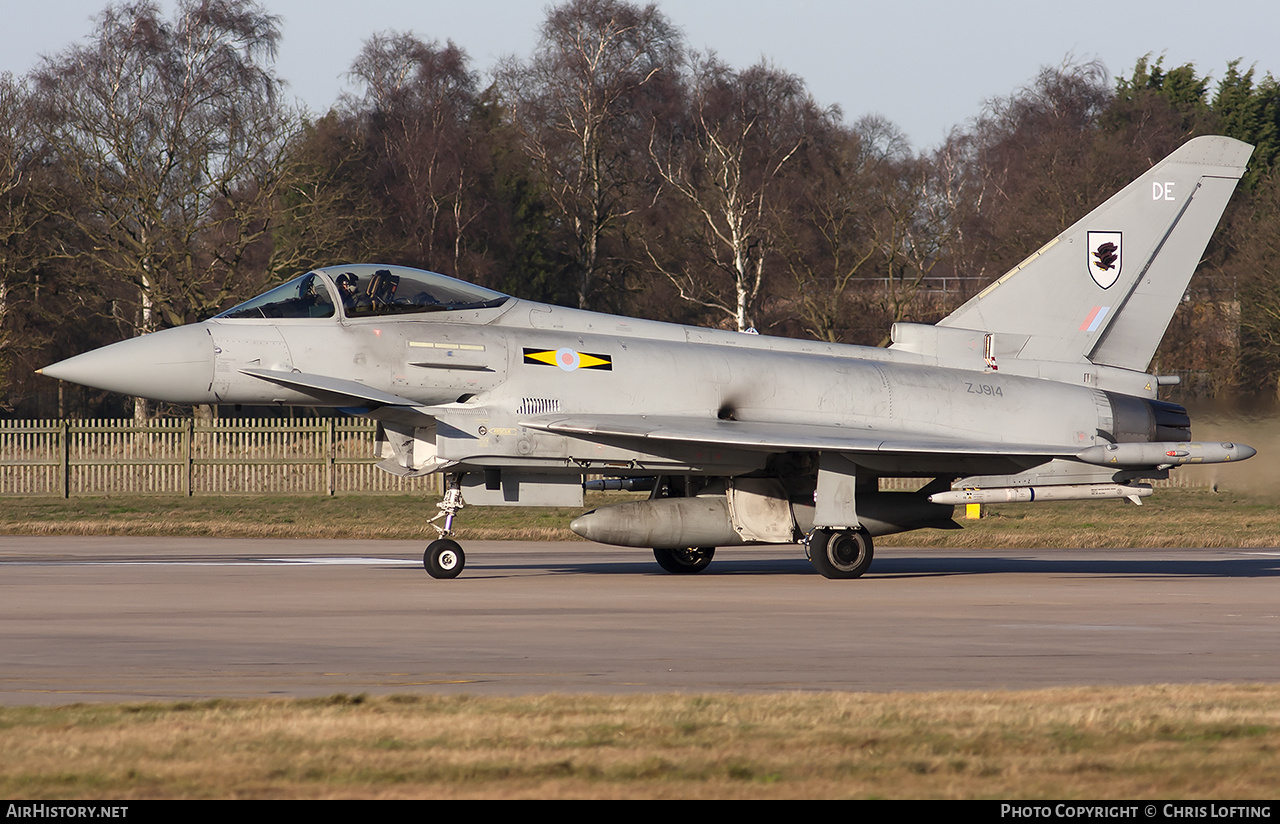 Aircraft Photo of ZJ914 | Eurofighter EF-2000 Typhoon FGR4 | UK - Air Force | AirHistory.net #538752