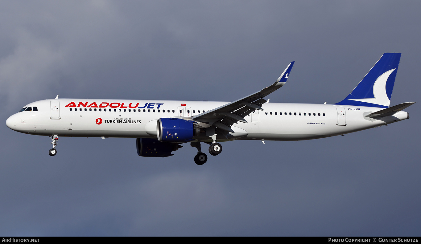 Aircraft Photo of TC-LUM | Airbus A321-271NX | AnadoluJet | AirHistory.net #538780