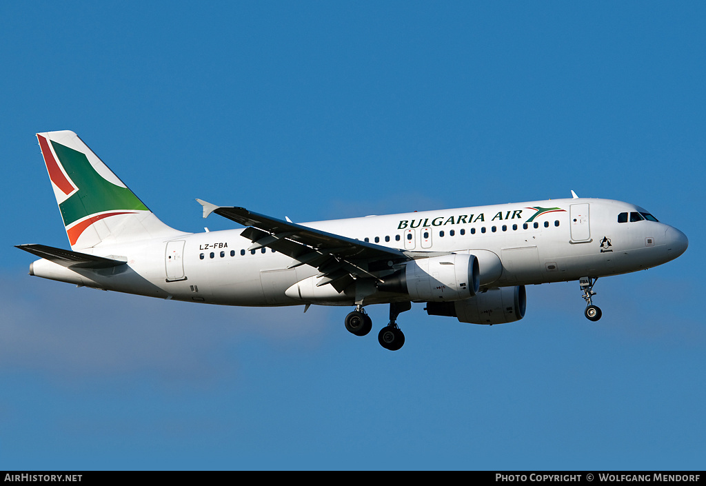 Aircraft Photo of LZ-FBA | Airbus A319-112 | Bulgaria Air | AirHistory.net #538825